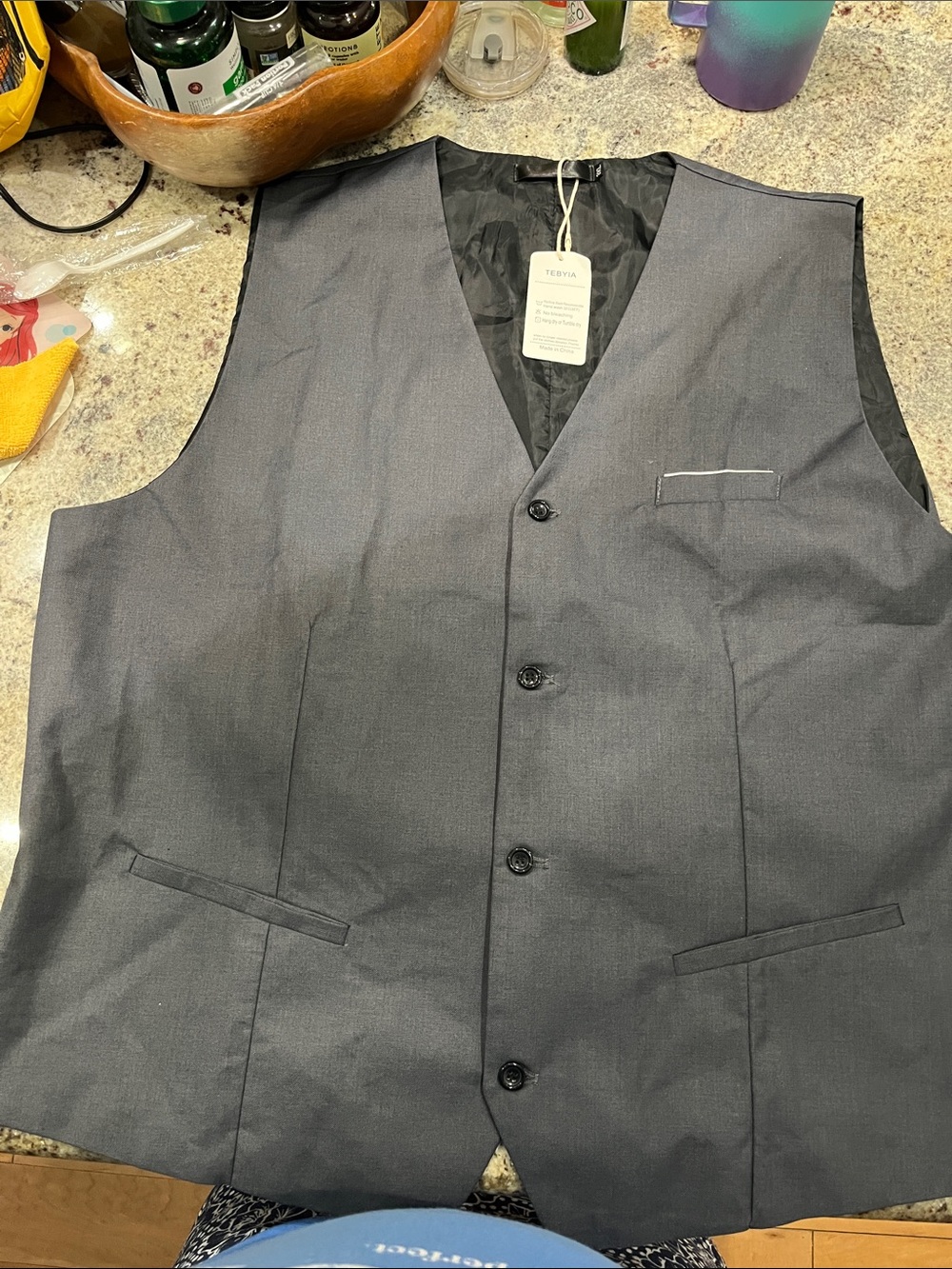 Men's Classic Charcoal Dress Vest